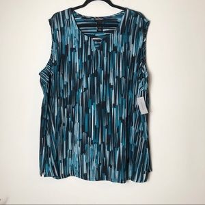 Catherines Black Label Sleeveless Blue Blouse